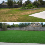 Before And After Artificial Grass Installation On A Huge Lawn