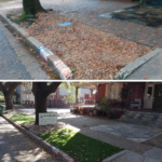 Before And After Artificial Grass Installation On Pavement